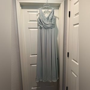Alfred Angelo, size 4, Sage green chiffon maxi bridesmaid dress